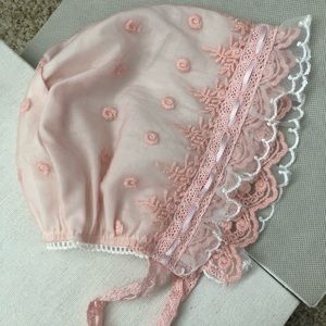 Lace bonnets for baby/toddler